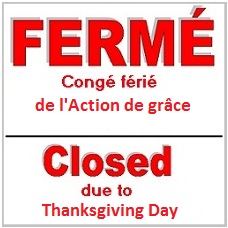 CANADA : Fête de l'Action de Grâce - lundi 9 octobre - Merci Père Céleste ! Ferme_closed_conge_action_de_grace